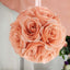 2 Pack 7" Dusty Rose Artificial Silk Rose Kissing Ball, Flower Ball - Linen Luxes