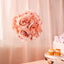 2 Pack 7" Dusty Rose Artificial Silk Rose Kissing Ball, Flower Ball - Linen Luxes