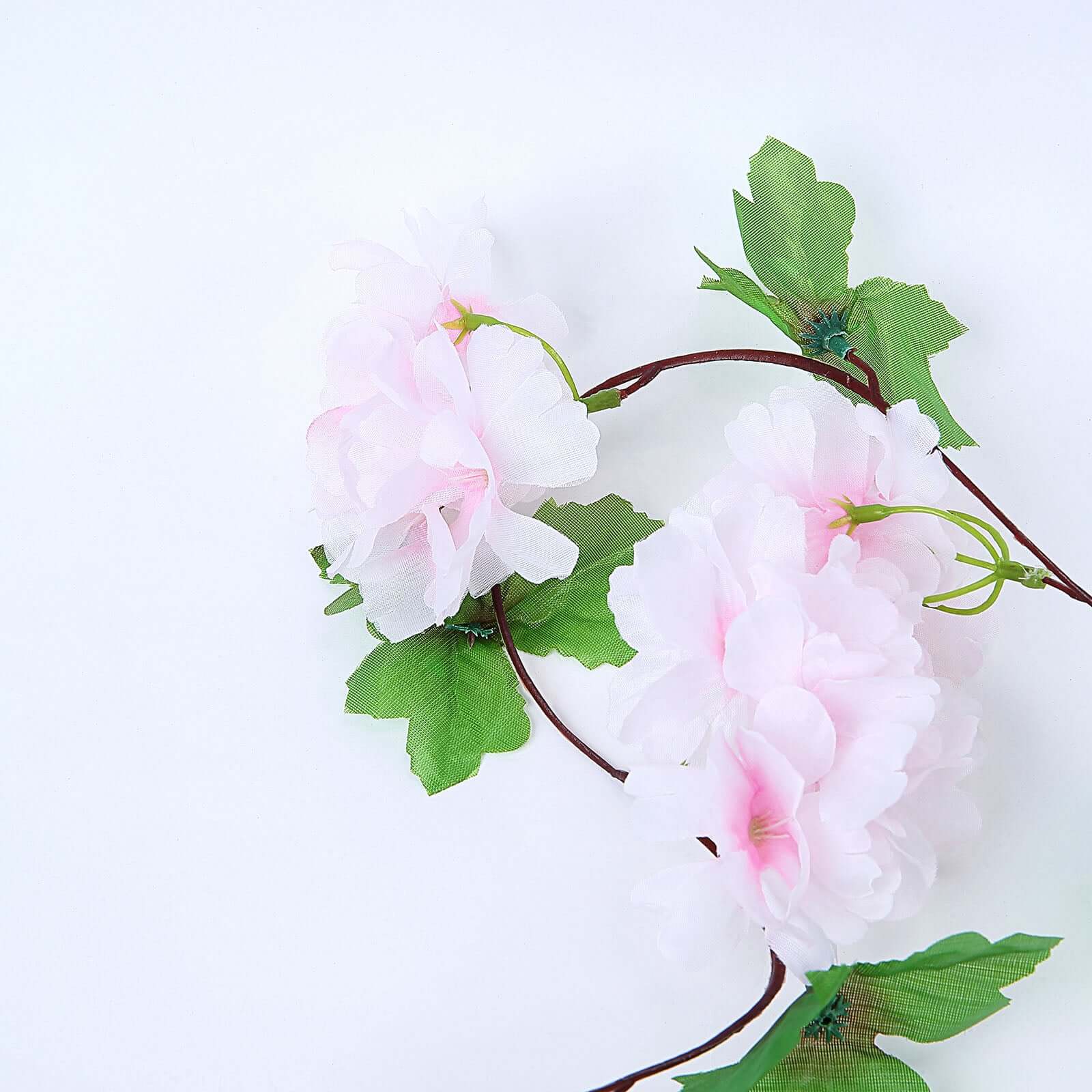 2 Pack 7ft Blush Artificial Cherry Blossom Flower Garland - Linen Luxes