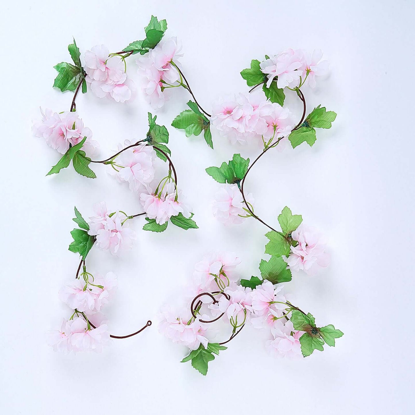 2 Pack 7ft Blush Artificial Cherry Blossom Flower Garland - Linen Luxes