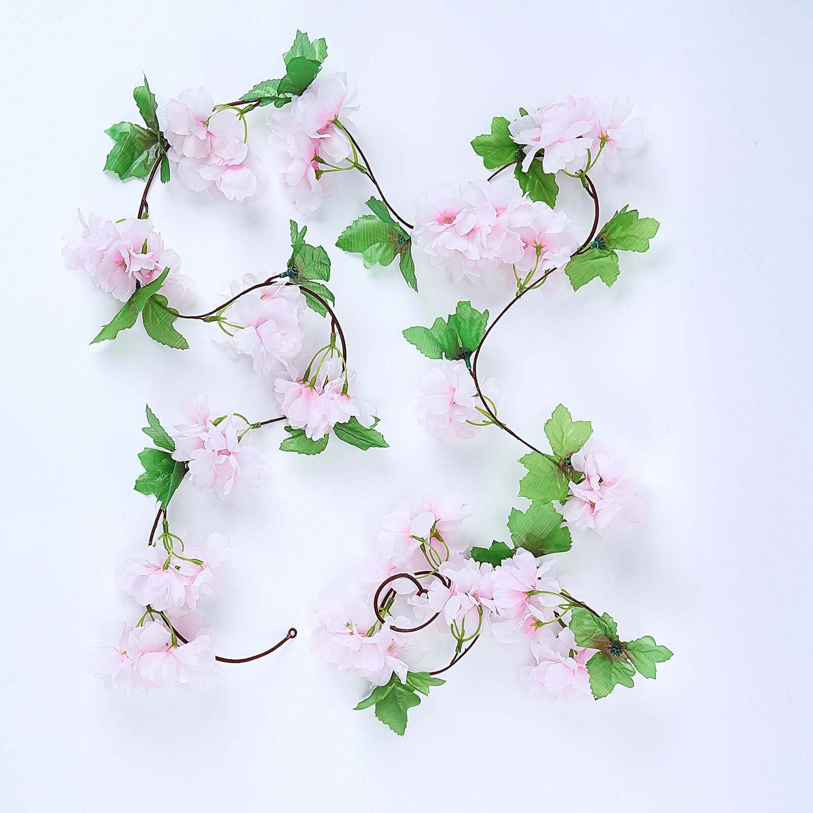 2 Pack 7ft Blush Artificial Cherry Blossom Flower Garland - Linen Luxes
