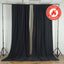 2 Pack Black Scuba Polyester Event Curtain Drapes, Durable Flame Resistant Backdrop Event Panels Wrinkle Free with Rod Pockets - 10ftx10ft - Linen Luxes
