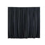 2 Pack Black Scuba Polyester Event Curtain Drapes, Durable Flame Resistant Backdrop Event Panels Wrinkle Free with Rod Pockets - 10ftx10ft - Linen Luxes