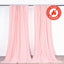 2 Pack Blush Scuba Polyester Event Curtain Drapes, Durable Flame Resistant Backdrop Event Panels Wrinkle Free with Rod Pockets - 10ftx10ft - Linen Luxes