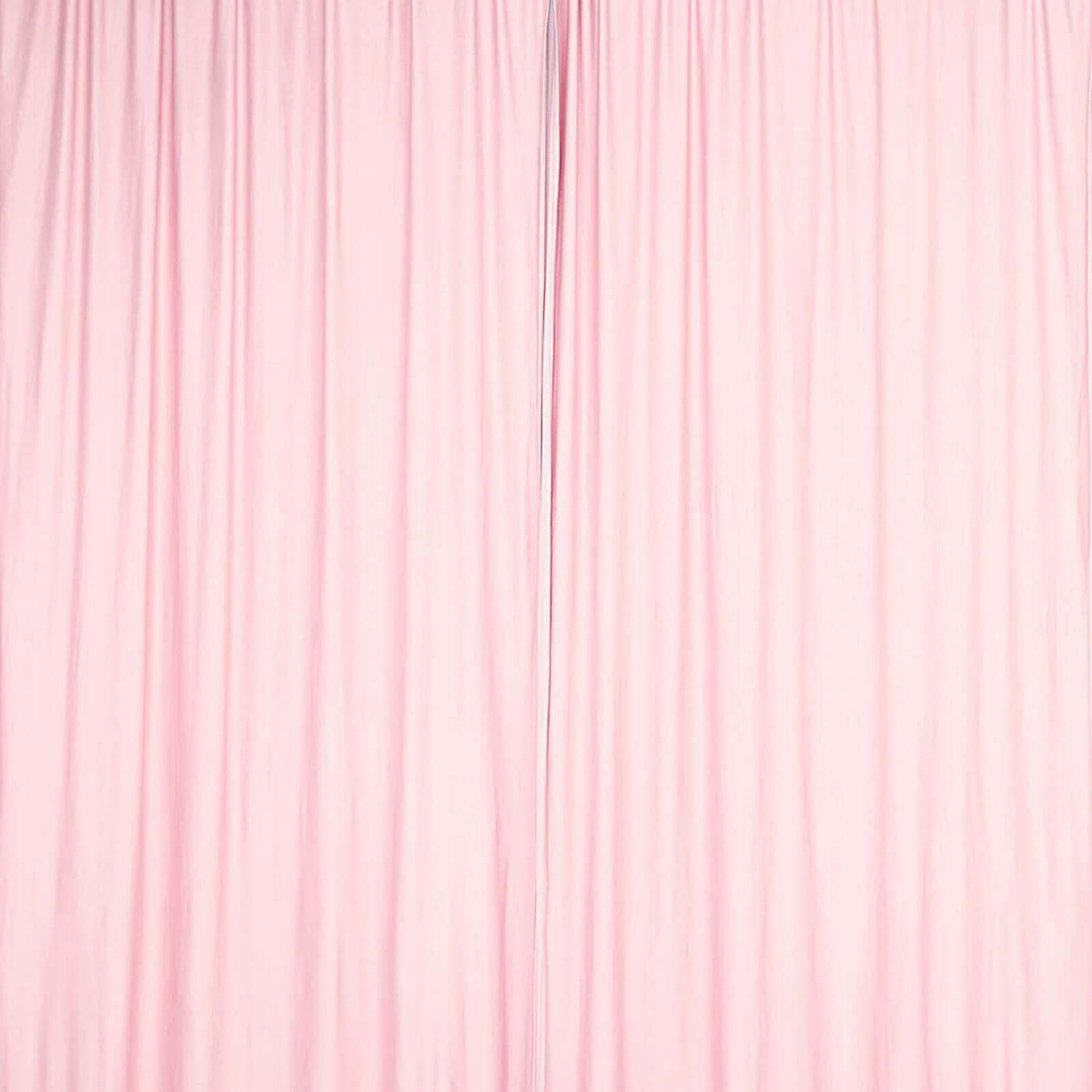 2 Pack Blush Scuba Polyester Event Curtain Drapes, Durable Flame Resistant Backdrop Event Panels Wrinkle Free with Rod Pockets - 10ftx10ft - Linen Luxes