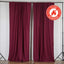 2 Pack Burgundy Scuba Polyester Event Curtain Drapes, Durable Flame Resistant Backdrop Event Panels Wrinkle Free with Rod Pockets - 10ftx10ft - Linen Luxes