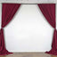 2 Pack Burgundy Scuba Polyester Event Curtain Drapes, Durable Flame Resistant Backdrop Event Panels Wrinkle Free with Rod Pockets - 10ftx10ft - Linen Luxes