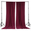2 Pack Burgundy Scuba Polyester Event Curtain Drapes, Durable Flame Resistant Backdrop Event Panels Wrinkle Free with Rod Pockets - 10ftx10ft - Linen Luxes