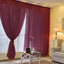 2 Pack Burgundy Sheer Chiffon Event Curtain Drapes, Durable Flame Resistant Organza Backdrop Event Panels With Rod Pockets - 10ftx10ft - Linen Luxes