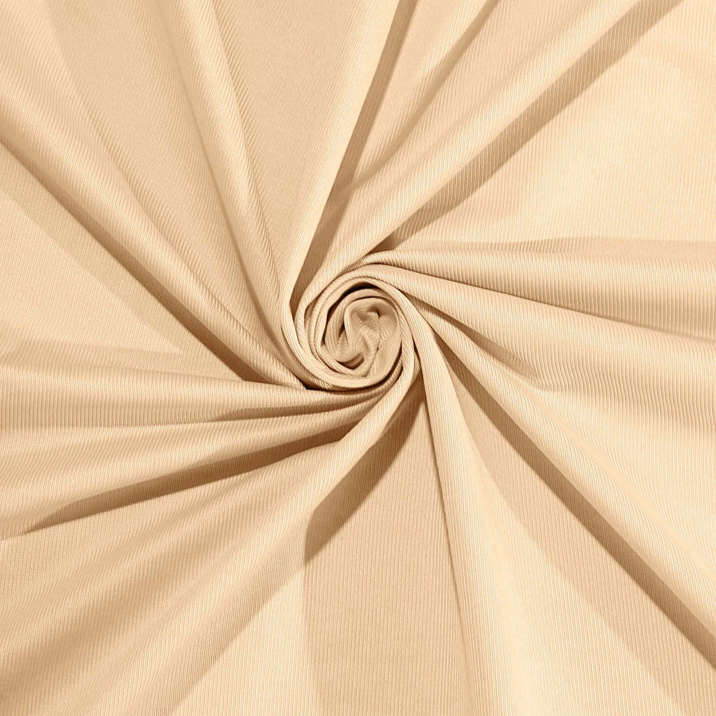 2 Pack Champagne Scuba Polyester Event Curtain Drapes, Durable Flame Resistant Backdrop Event Panels Wrinkle Free with Rod Pockets - 10ftx10ft - Linen Luxes