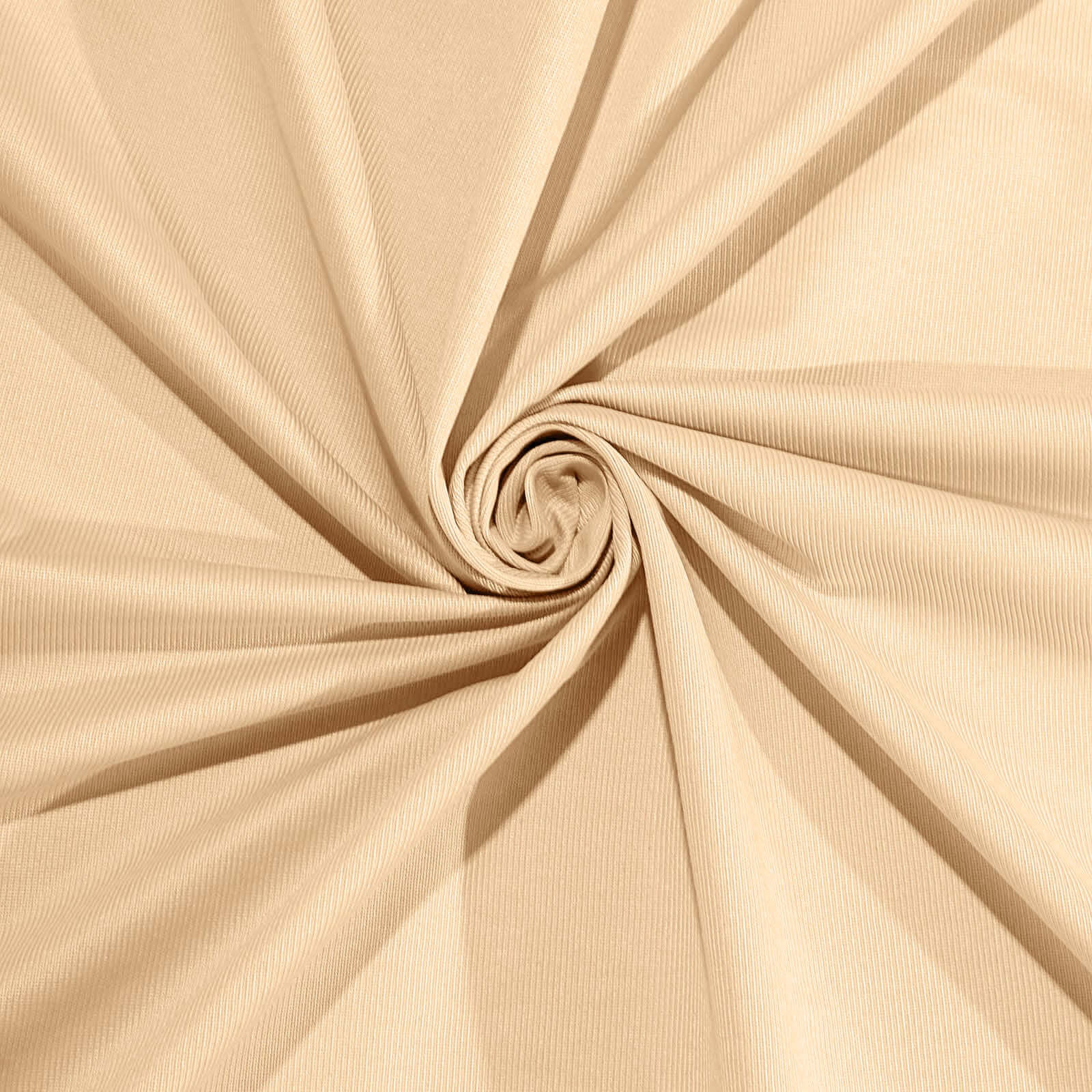 2 Pack Champagne Scuba Polyester Event Curtain Drapes, Durable Flame Resistant Backdrop Event Panels Wrinkle Free with Rod Pockets - 10ftx10ft - Linen Luxes