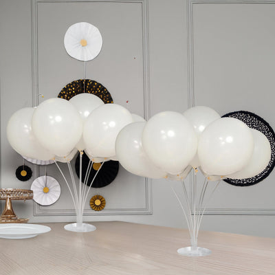 2 Pack Clear Balloon Centerpieces Holder, 30" Table Top Balloon Stand Stick Kit - Linen Luxes