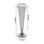 2 - Pack Crystal Beaded Trumpet Vase Set Silver - Table Centerpiece for Stylish Decor 22" - Linen Luxes