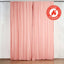 2 Pack Dusty Rose Scuba Polyester Event Curtain Drapes, Durable Flame Resistant Backdrop Event Panels Wrinkle Free with Rod Pockets - 10ftx10ft - Linen Luxes