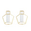 2 - Pack Flower Stands Gold Metal Frame Geometric Design - Test Tube Vase Centerpieces 6.5" - Linen Luxes