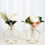 2 - Pack Flower Stands Gold Metal Frame Geometric Design - Test Tube Vase Centerpieces 6.5" - Linen Luxes