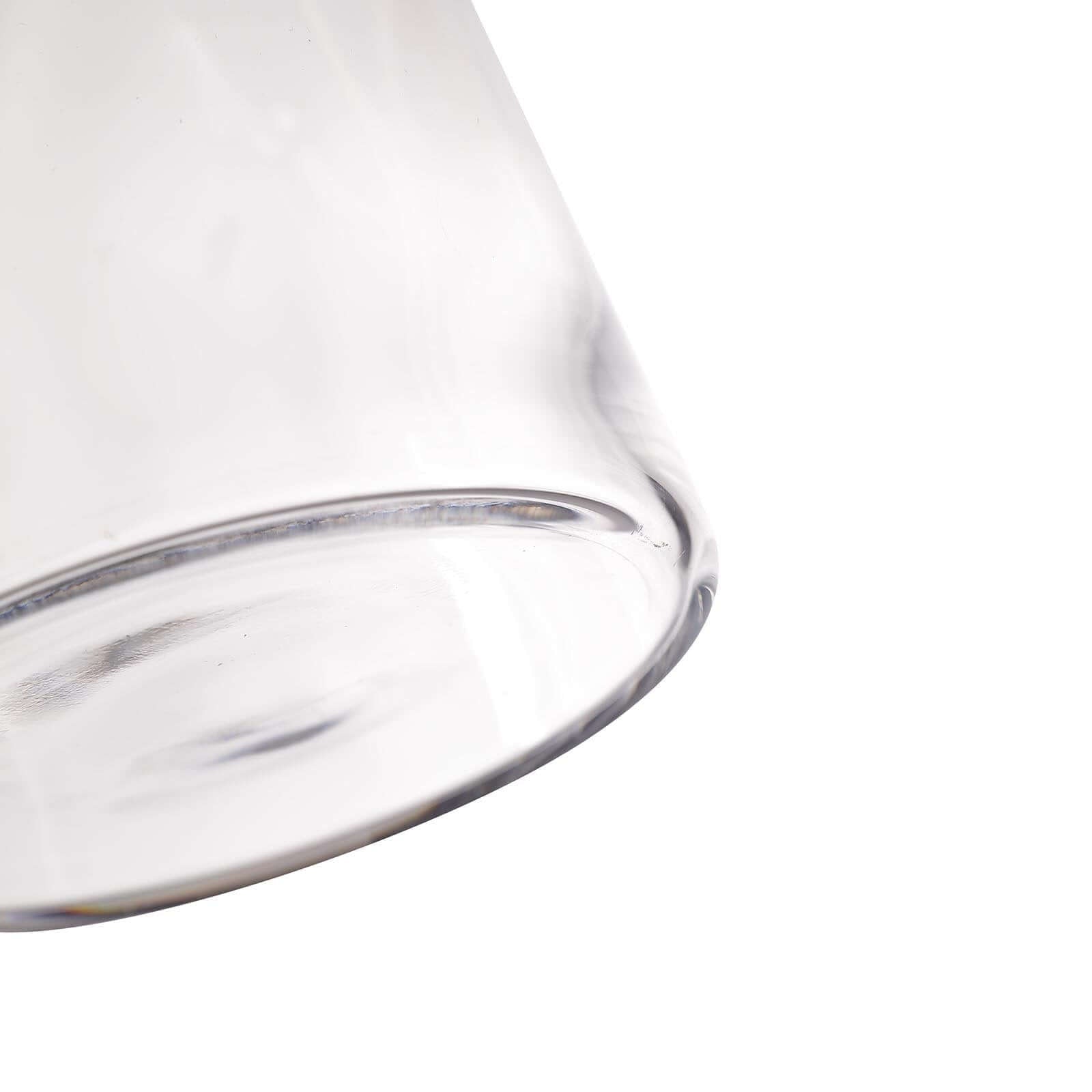 2 - Pack Glass Bud Vases Tapered Neck Design Clear - Stylish Floral Table Centerpieces 12" - Linen Luxes