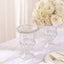 2-Pack Glass Mini Pedestal Flower Vases in Classic Roman Urn Style Clear - Sophisticated Wedding Table Centerpieces 8"