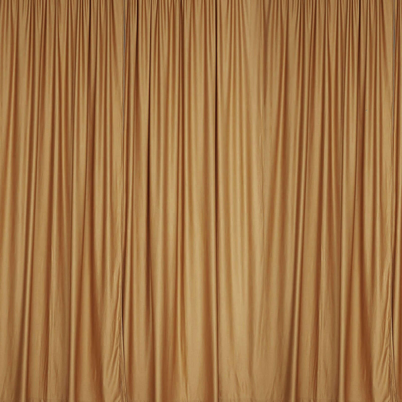 2 Pack Gold Scuba Polyester Event Curtain Drapes, Durable Flame Resistant Backdrop Event Panels Wrinkle Free with Rod Pockets - 10ftx10ft - Linen Luxes