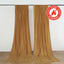 2 Pack Gold Scuba Polyester Event Curtain Drapes, Durable Flame Resistant Backdrop Event Panels Wrinkle Free with Rod Pockets - 10ftx10ft - Linen Luxes