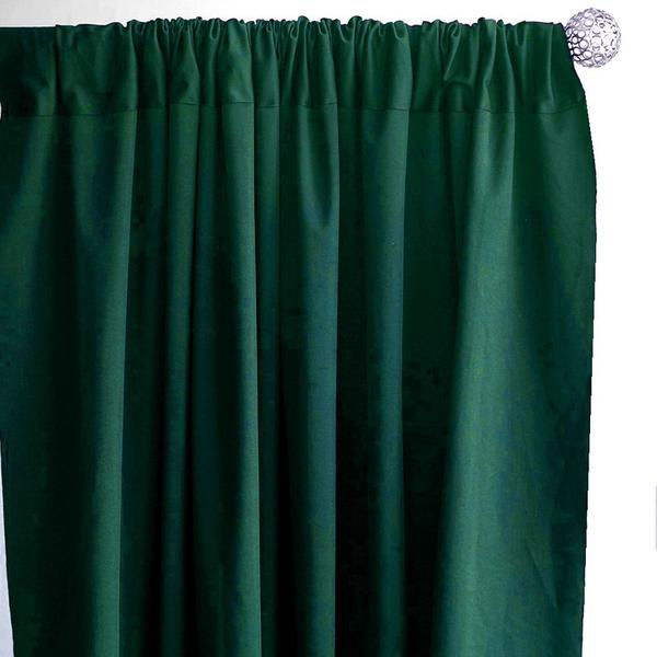 2 Pack Hunter Emerald Green Scuba Polyester Event Curtain Drapes, Durable Flame Resistant Backdrop Event Panels Wrinkle Free with Rod Pockets - 10ftx10ft - Linen Luxes