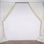 2 Pack Ivory Scuba Polyester Event Curtain Drapes, Durable Flame Resistant Backdrop Event Panels Wrinkle Free with Rod Pockets - 10ftx10ft - Linen Luxes