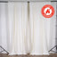 2 Pack Ivory Scuba Polyester Event Curtain Drapes, Durable Flame Resistant Backdrop Event Panels Wrinkle Free with Rod Pockets - 10ftx10ft - Linen Luxes