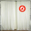2 Pack Ivory Sheer Chiffon Event Curtain Drapes, Durable Flame Resistant Organza Backdrop Event Panels With Rod Pockets - 10ftx10ft - Linen Luxes