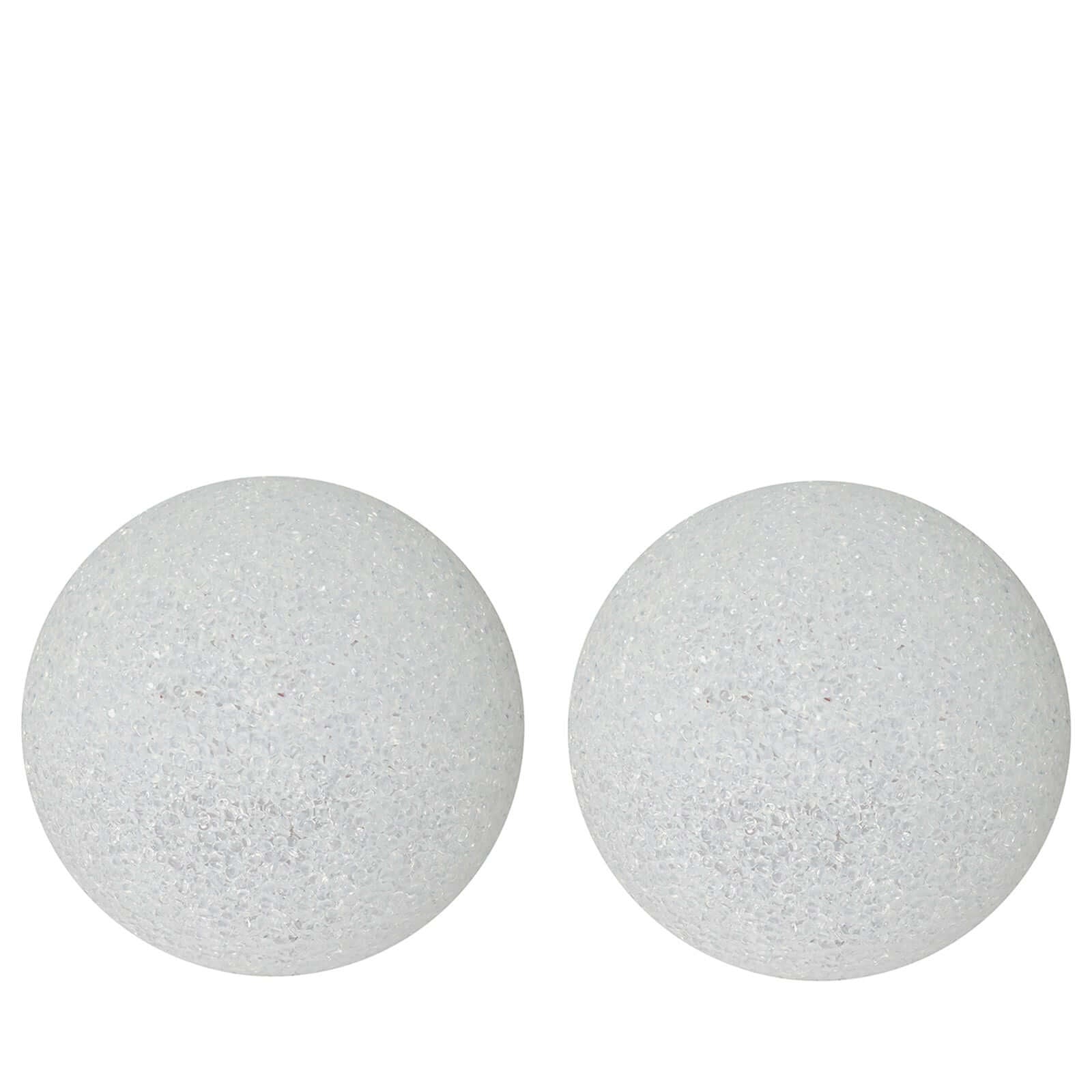 2 - Pack LED Light Globes Color Changing - Battery Operated Ball Centerpieces 6" - Linen Luxes