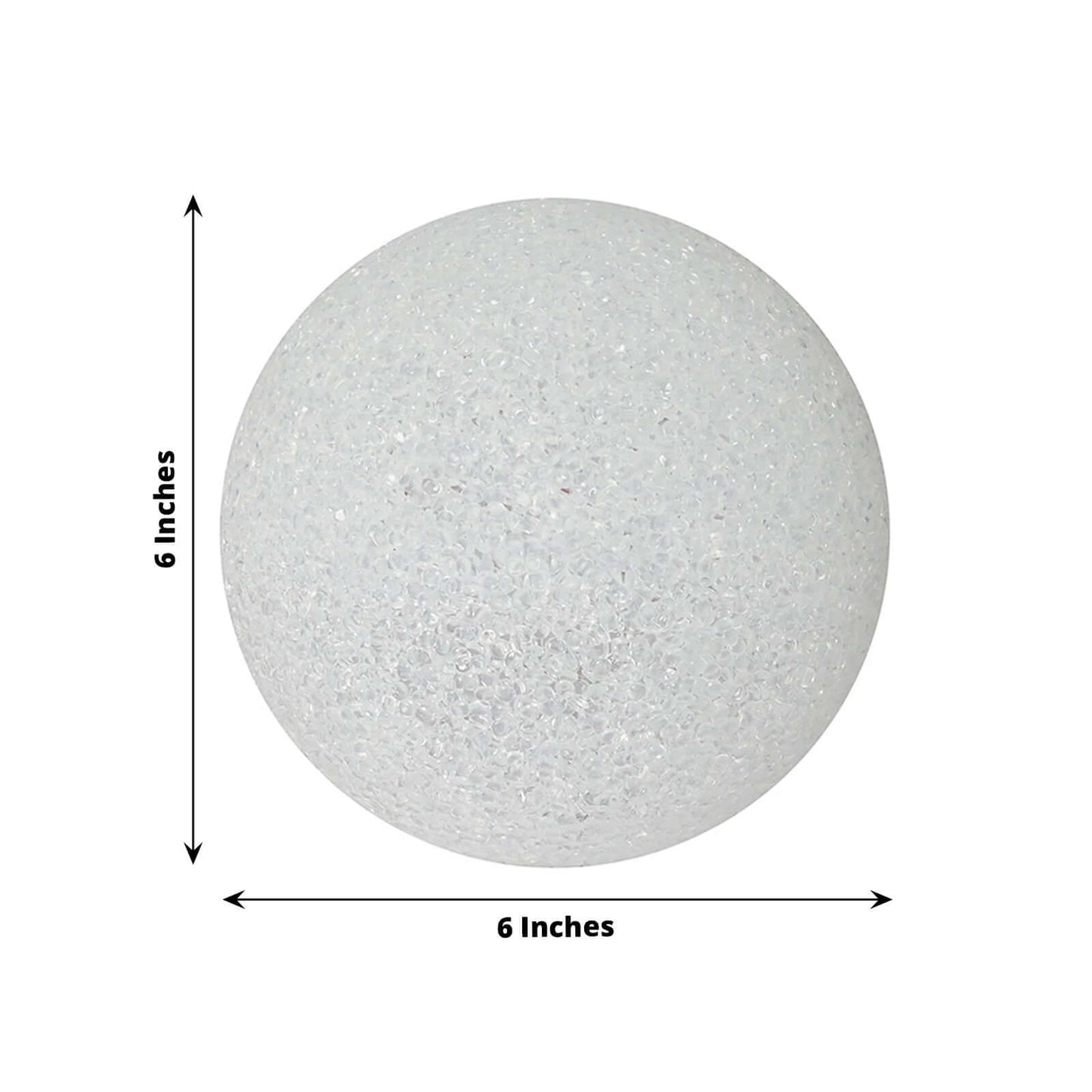 2 - Pack LED Light Globes Color Changing - Battery Operated Ball Centerpieces 6" - Linen Luxes