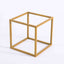 2 - Pack Metal Flower Stands Gold Geometric Wedding Centerpieces Square Frame - Compact Design 8" - Linen Luxes