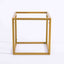 2 - Pack Metal Flower Stands Gold Geometric Wedding Centerpieces Square Frame - Compact Design 8" - Linen Luxes