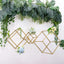 2 - Pack Metal Flower Stands Gold Geometric Wedding Centerpieces Square Frame - Compact Design 8" - Linen Luxes