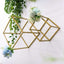 2 - Pack Metal Flower Stands Gold Geometric Wedding Centerpieces Square Frame - Compact Design 8" - Linen Luxes
