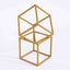 2 - Pack Metal Flower Stands Gold Geometric Wedding Centerpieces Square Frame - Compact Design 8" - Linen Luxes