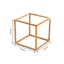 2 - Pack Metal Flower Stands Gold Geometric Wedding Centerpieces Square Frame - Compact Design 8" - Linen Luxes