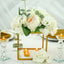 2 - Pack Metal Flower Stands Gold Geometric Wedding Centerpieces Square Frame - Compact Design 8" - Linen Luxes