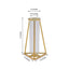 2 - Pack Mini Wedding Centerpieces Gold Metal Frame Triangular Geometric Design - Test Tube Bud Vases 6" - Linen Luxes