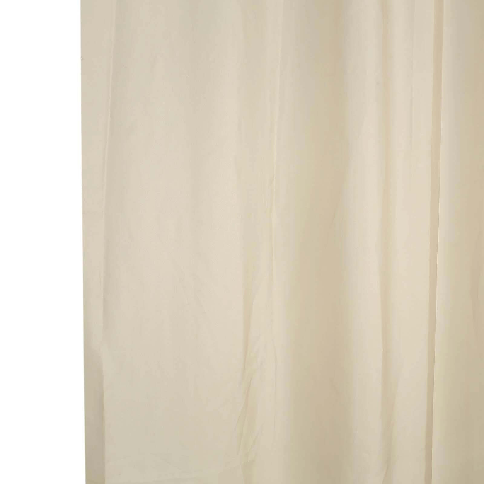 2 Pack Natural Sheer Chiffon Event Curtain Drapes, Durable Flame Resistant Organza Backdrop Event Panels With Rod Pockets - 10ftx10ft - Linen Luxes