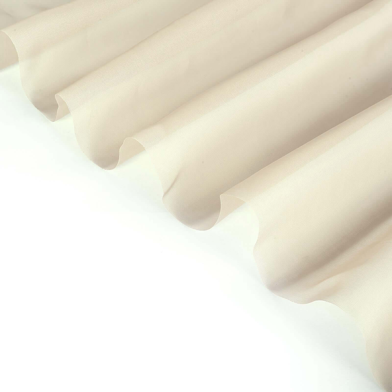 2 Pack Natural Sheer Chiffon Event Curtain Drapes, Durable Flame Resistant Organza Backdrop Event Panels With Rod Pockets - 10ftx10ft - Linen Luxes