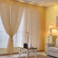 2 Pack Natural Sheer Chiffon Event Curtain Drapes, Durable Flame Resistant Organza Backdrop Event Panels With Rod Pockets - 10ftx10ft - Linen Luxes