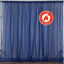 2 Pack Navy Blue Sheer Chiffon Event Curtain Drapes, Durable Flame Resistant Organza Backdrop Event Panels With Rod Pockets - 10ftx10ft - Linen Luxes