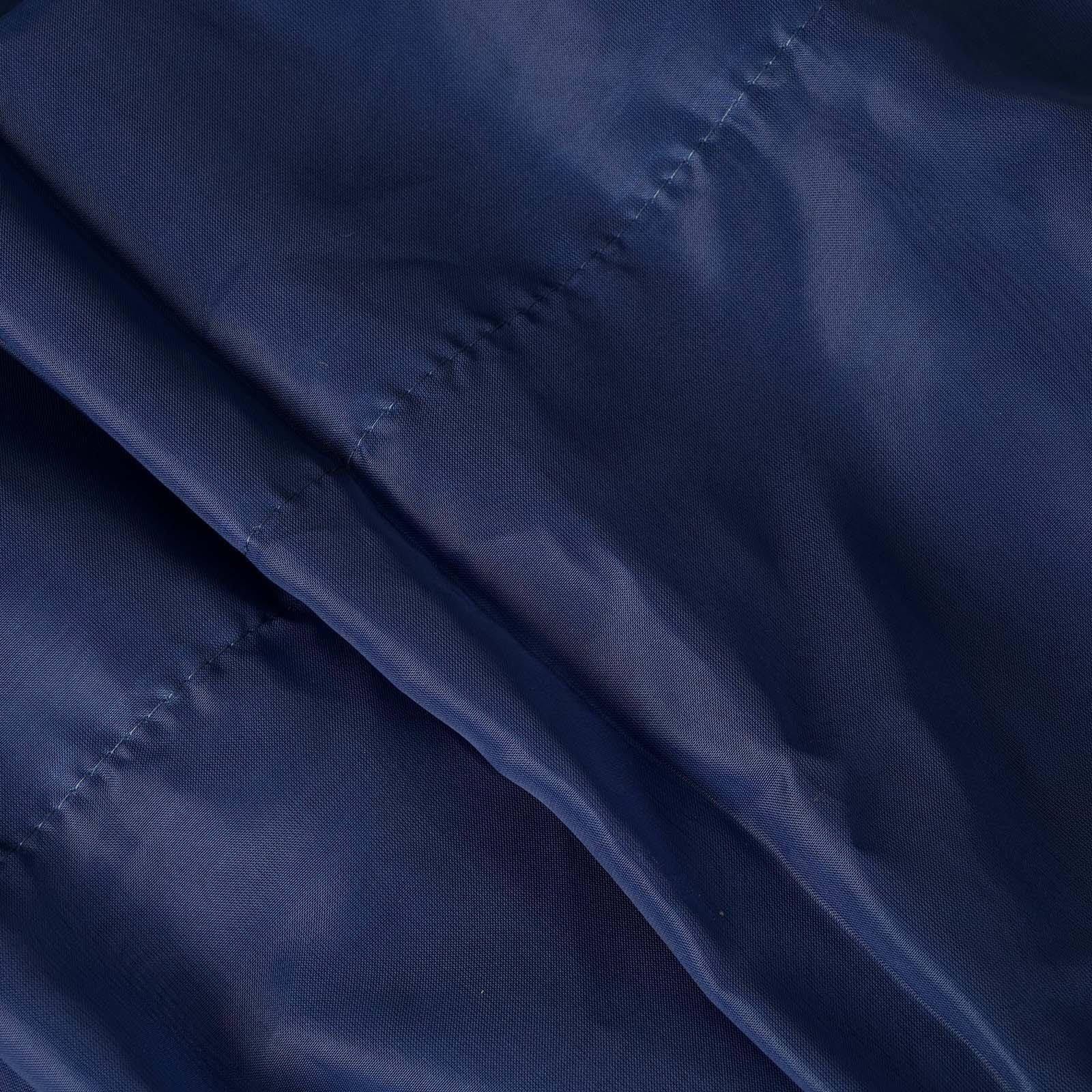 2 Pack Navy Blue Sheer Chiffon Event Curtain Drapes, Durable Flame Resistant Organza Backdrop Event Panels With Rod Pockets - 10ftx10ft - Linen Luxes