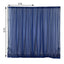 2 Pack Navy Blue Sheer Chiffon Event Curtain Drapes, Durable Flame Resistant Organza Backdrop Event Panels With Rod Pockets - 10ftx10ft - Linen Luxes