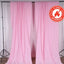 2 Pack Pink Scuba Polyester Event Curtain Drapes, Durable Flame Resistant Backdrop Event Panels Wrinkle Free with Rod Pockets - 10ftx10ft - Linen Luxes