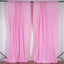 2 Pack Pink Scuba Polyester Event Curtain Drapes, Durable Flame Resistant Backdrop Event Panels Wrinkle Free with Rod Pockets - 10ftx10ft - Linen Luxes