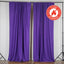 2 Pack Purple Scuba Polyester Event Curtain Drapes, Durable Flame Resistant Backdrop Event Panels Wrinkle Free with Rod Pockets - 10ftx10ft - Linen Luxes