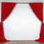 2 Pack Red Scuba Polyester Event Curtain Drapes, Durable Flame Resistant Backdrop Event Panels Wrinkle Free with Rod Pockets - 10ftx10ft - Linen Luxes