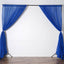 2 Pack Royal Blue Sheer Chiffon Event Curtain Drapes, Durable Flame Resistant Organza Backdrop Event Panels With Rod Pockets - 10ftx10ft - Linen Luxes