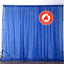 2 Pack Royal Blue Sheer Chiffon Event Curtain Drapes, Durable Flame Resistant Organza Backdrop Event Panels With Rod Pockets - 10ftx10ft - Linen Luxes